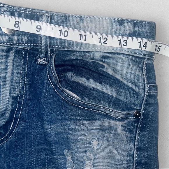 EUC CJ Black Premium Distressed Skinny Flex Blue Jeans, Size Men’s 28/30 - Picture 7 of 8